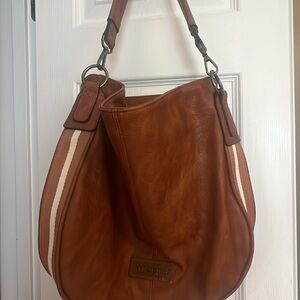 Wrangler Brown Leather Hobo Bag